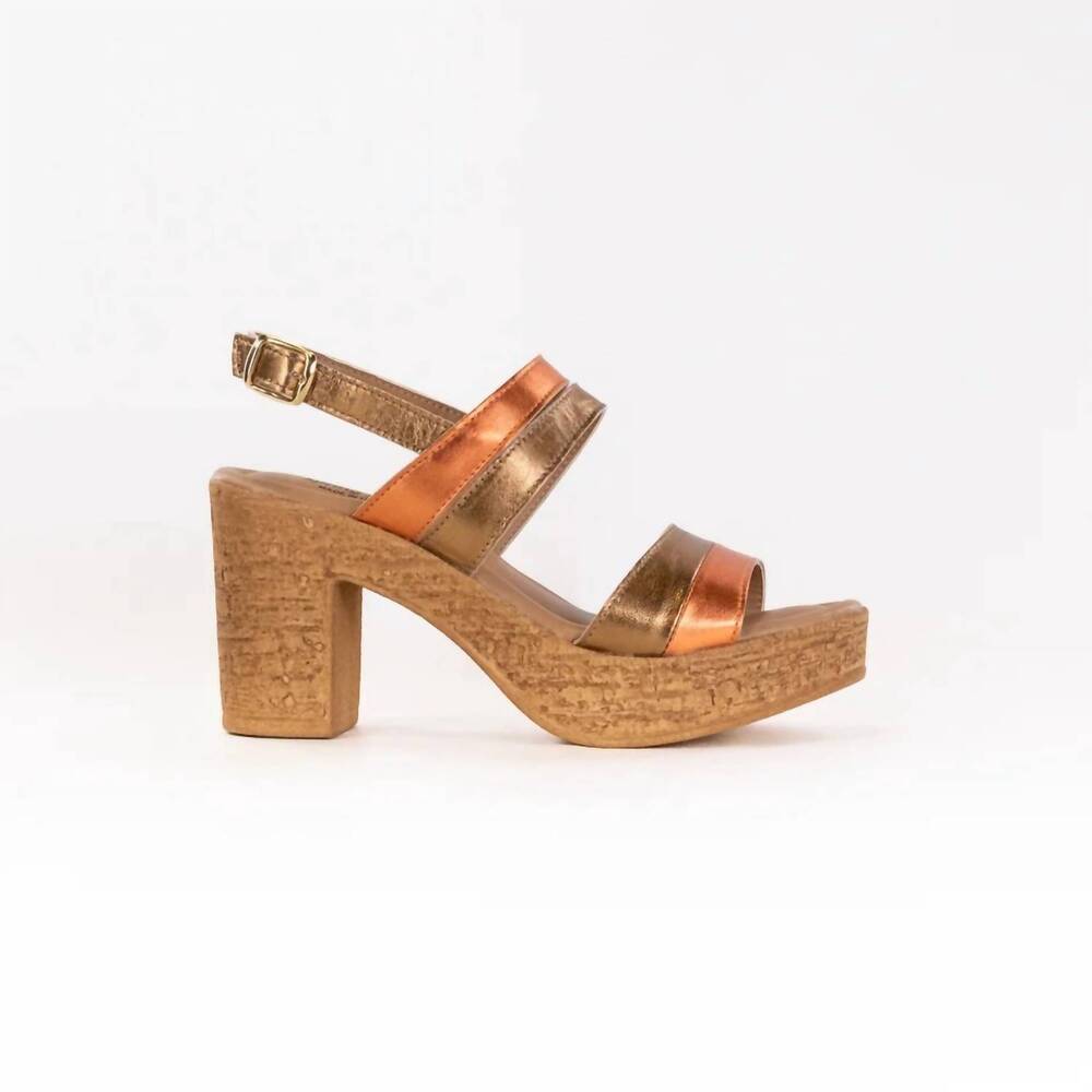 NEW SPRING STEP SHOES women's talha leather buckle sandals in orange multi